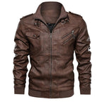 New Men's PU Leather Jackets Autumn Casual Motorcycle Jacket Biker Hooded Jackets Autumn Casual Warm Jacket Men Winter Clothing Jackets Men Black Vintage Motorcycle Jacket With Removable Hood Stevvex