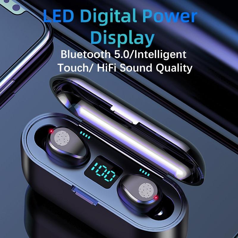 Wireless Headphones Bluetooth 5.0 Earphone TWS HIFI Mini In-ear Sports Running Headset Support iOS/Android Phones HD Call - SJB-DIAMOND ELITES