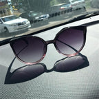 Luxury Modern Elegant Lady  Sunglasses WIth  Cat Eye Women Eyewear  Plastic Frame Clear Lens With  UV400 Protection - SJB-DIAMOND ELITES