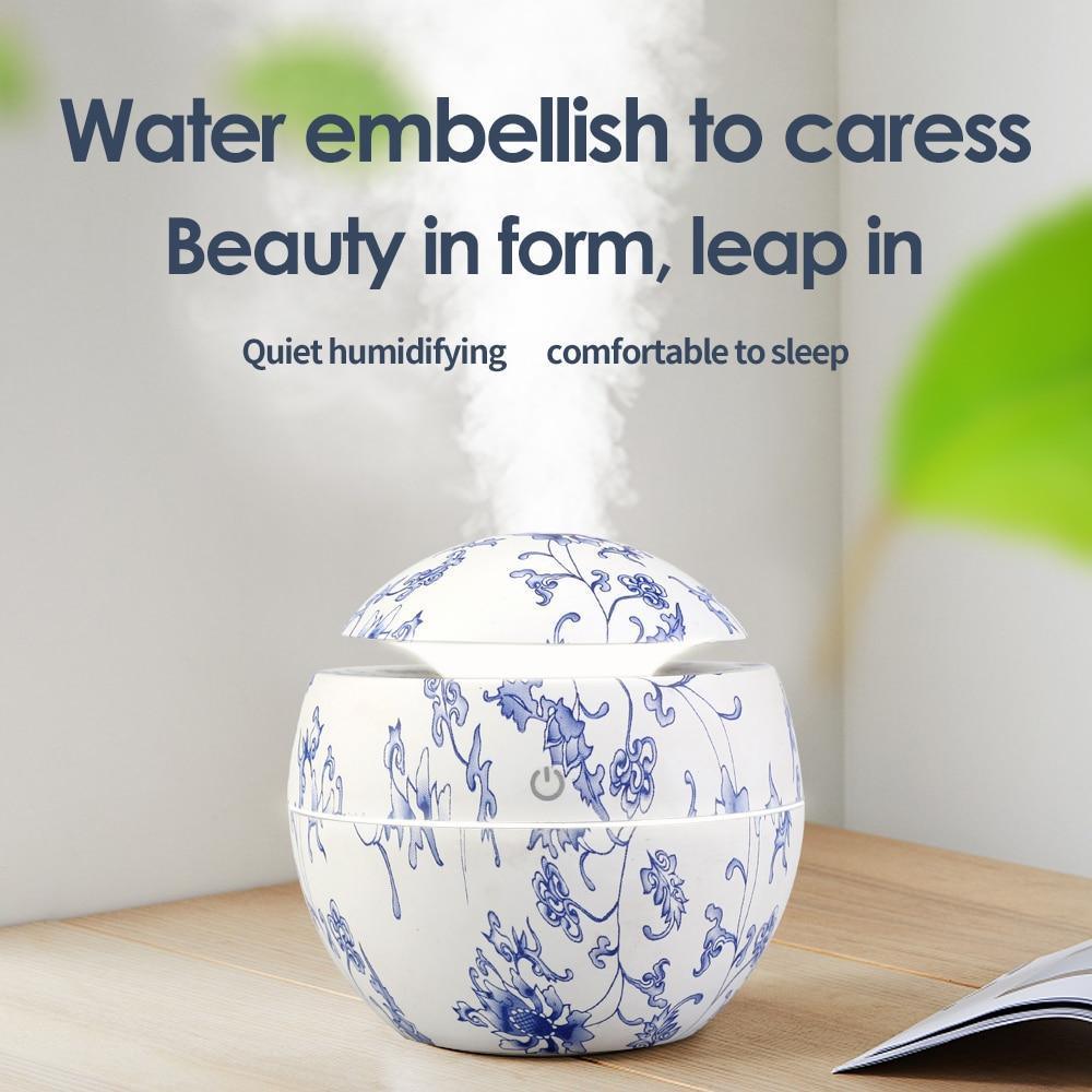 Mini USB Aroma Essential Oil Diffuser Ultrasonic Air Humidifier Mist Maker Aroma  7 Color LED Light Home Office Stevvex