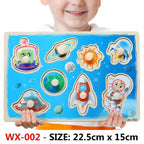 New Hand Grab Board Wooden Puzzle Toys for Children Cartoon Animal Fruit  Kids Baby Early Educational Learning Toy - SJB-DIAMOND ELITES