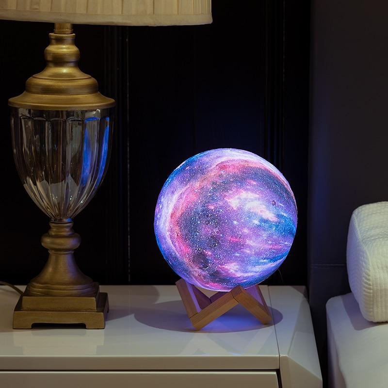 STEVVEX  New3D Print Star Moon Colorful Lamp  With Change Touch Option Home Decor Creative Gift Usb Led Night Light Galaxy Lamp Birthday Gift Lamp - SJB-DIAMOND ELITES