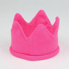 Modern Luxury New Trend  Baby Hat Girls and Boys Crown Knitted Cap Toddler Empty Top Hats Newborn Design Woolen Yarn Bonnet For Kids