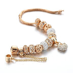 New Modern Luxury Fashion Gold Heart Amazing Bracelets And Bangles Outstanding For Women With Shiny Diamond Design - SJB-DIAMOND ELITES
