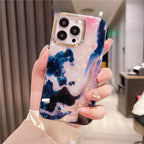 Marble Pattern Slim Shockproof Protective Soft Design for Girls Women Cute Case Cover For iPhone 13 Pro Max Glitter Marble Phone Case For iPhone 12 11 Pro Max XS Max XR Shockproof Cover Stevvex
