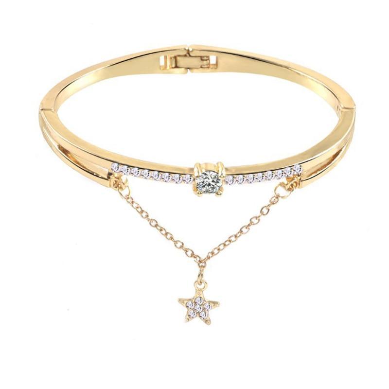 Rose Gold Stainless Steel Bracelets & Bangles Female Heart Forever Love Charm Bracelet For Women - SJB-DIAMOND ELITES