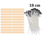 Smokeless Candle Wicks 2.6-20cm Pre-Waxed Cotton Core Wicks with Metal Sustainer Tabs DIY Handmade Candle Making Tools