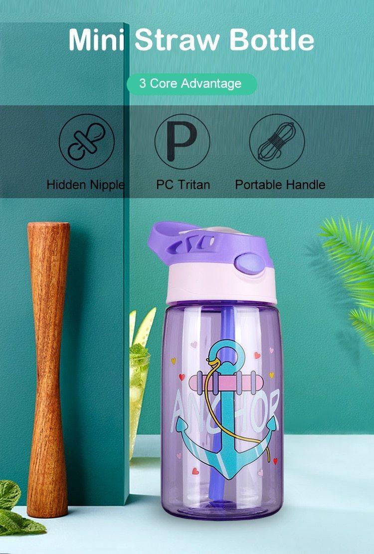 Kids Cartoon Leakproof Creative Baby Feeding Water Cup With Straws For Children Bright Colors Durable Kid Bottles Stevvex