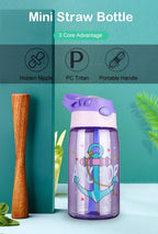 Kids Cartoon Leakproof Creative Baby Feeding Water Cup With Straws For Children Bright Colors Durable Kid Bottles Stevvex