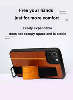 Classic Vintage Design Leather Belt Style With Strap Case for iPhone 14 13 12 Mini 11 Pro Max XS XR Max 8 7 6S Plus PU Leather Wristband Card Holder Full Cover Business Simple Iphone Case For Men And Women Stevvex