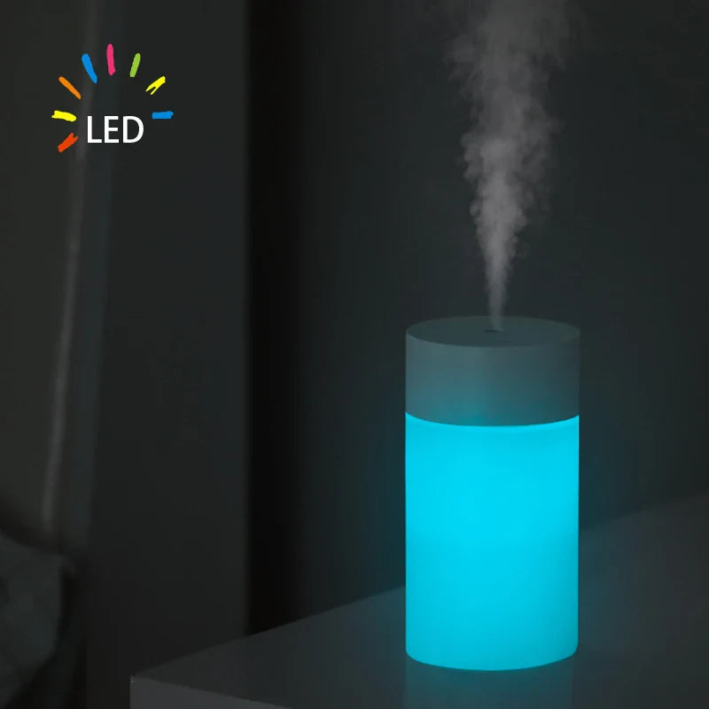 260ML Mini Humidifier USB Ultrasonic Air Humidifier LED Lamp Essential Oil Diffuser Car Purifier Aroma Anion Mist Maker portable