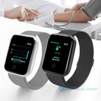 Luxury NEW Fashion Style Stainless Steel Smart Watch For Women and Men Electronics Sport Wrist Watch For Android IOS Square Smartwatch Smart - SJB-DIAMOND ELITES