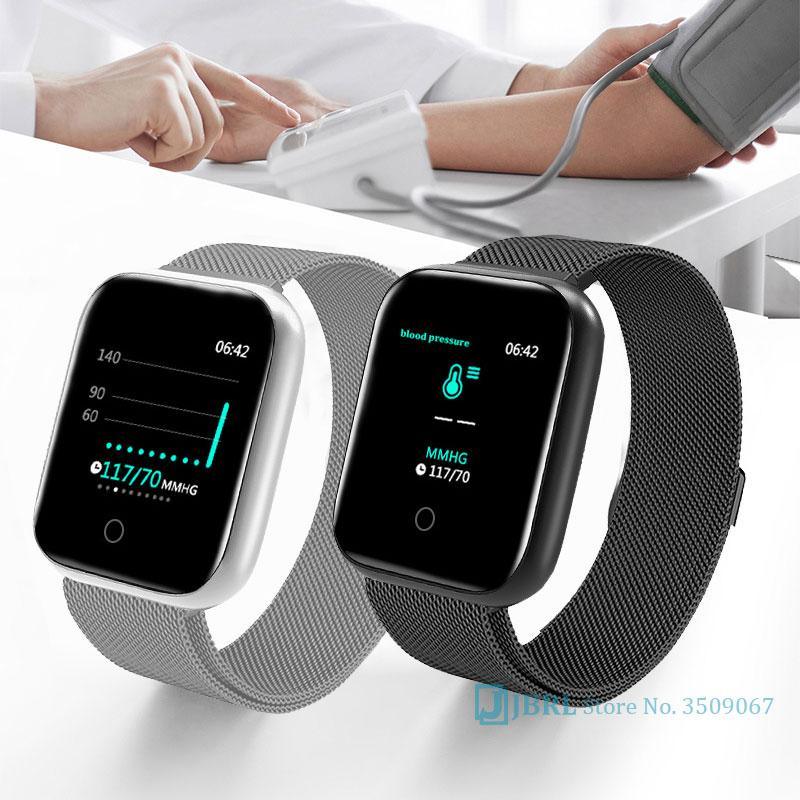 Luxury NEW Fashion Style Stainless Steel Smart Watch For Women and Men Electronics Sport Wrist Watch For Android IOS Square Smartwatch Smart - SJB-DIAMOND ELITES