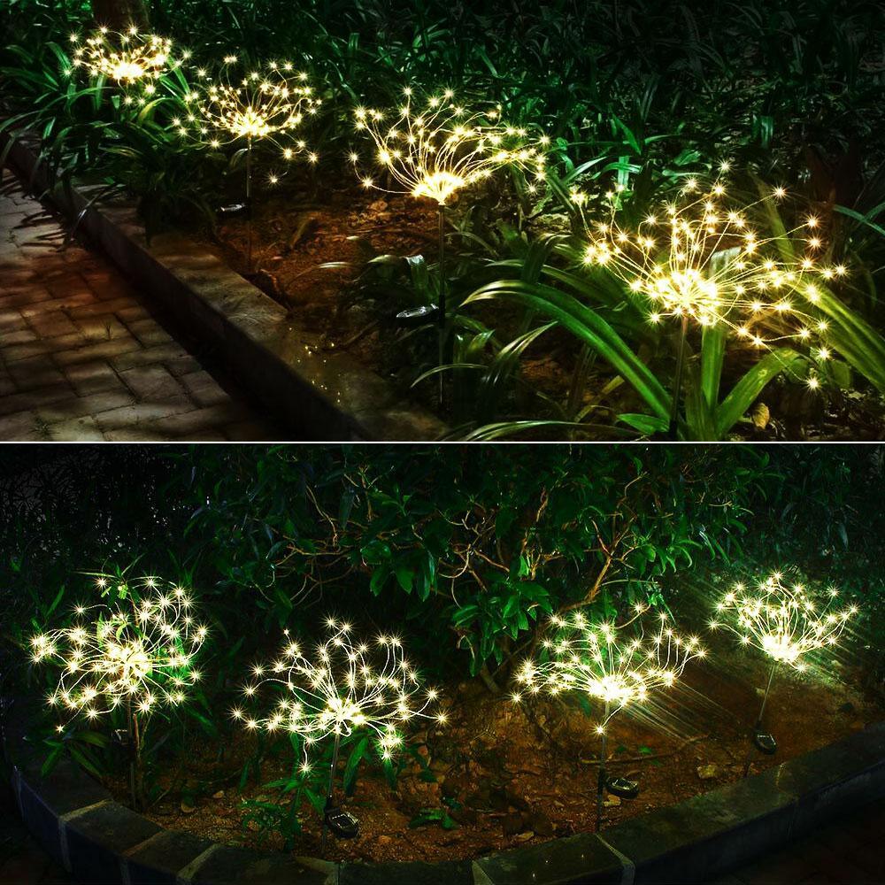Modern Garden Luxury LED Solar Waterproof Lamp In Shape Of Tree Fireworks With Copper Wires - SJB-DIAMOND ELITES