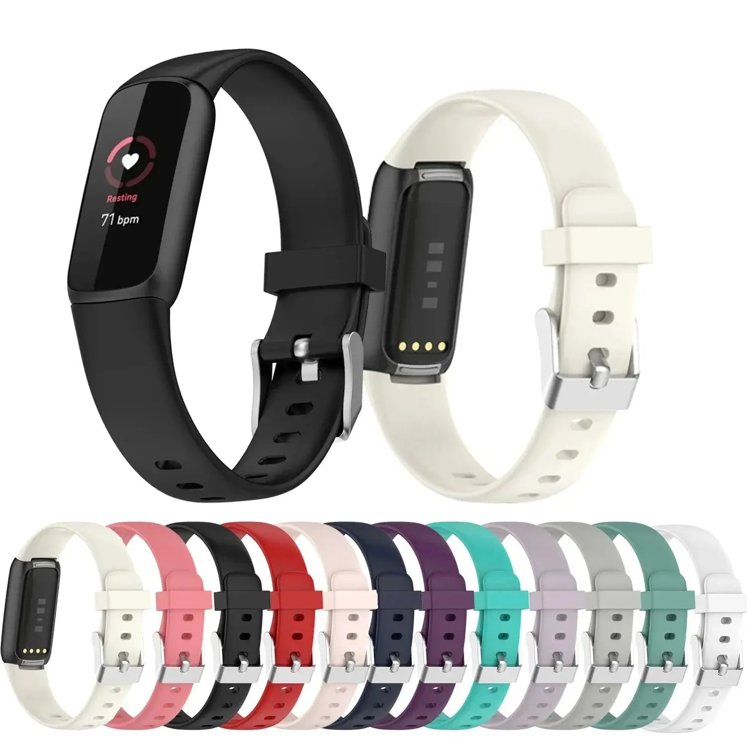 Fitbit Luxe Silicone Band - Soft Comfortable Flexible Strap - SJB-DIAMOND ELITES