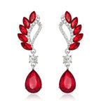 TREAZY Fashion Crystal Wedding Drop Earrings for Women Silver Color Bridal Dangle Earrings Brides Gifts Birthday Party Jewelry