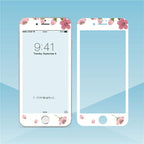 Flowers Cartoon Screen Protector For iPhone 13 12 11 Pro Max Soft Edge Tempered Glass on For iPhone XS MAX XR 7 8 PLUS Lovely Easy Installation Frame 9H Hardness Full Coverage Bubble Free Cute Lovely Cherry Blossom Design Glass For iPhone Stevvex