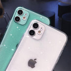 Shiny Candy Color Glitter Transparent Phone Case For iPhone 11 Pro X XR XS Max 7 8 Plus 6 6s Soft Silicone Cover Screen Protection Crystal Clear Glitter Transparent Soft Bumper Silicone Sparkling Cover Stevvex