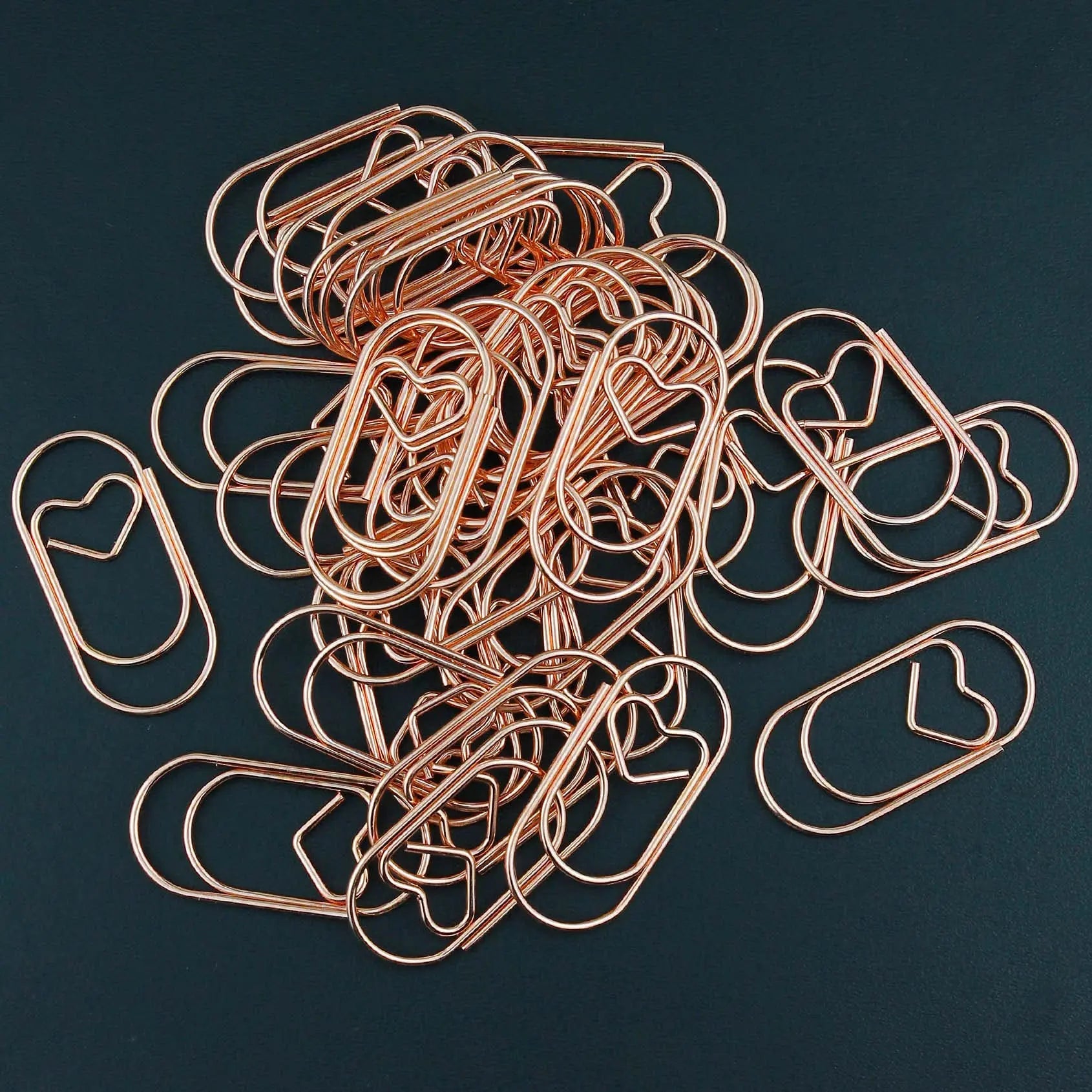 TUTU big Heart Paper Clips Large Cute Paperclips Funny Stainless Steel Fancy Paper Clips Shapes Office Supplies 50Pcs H0599 Lootquake LLC