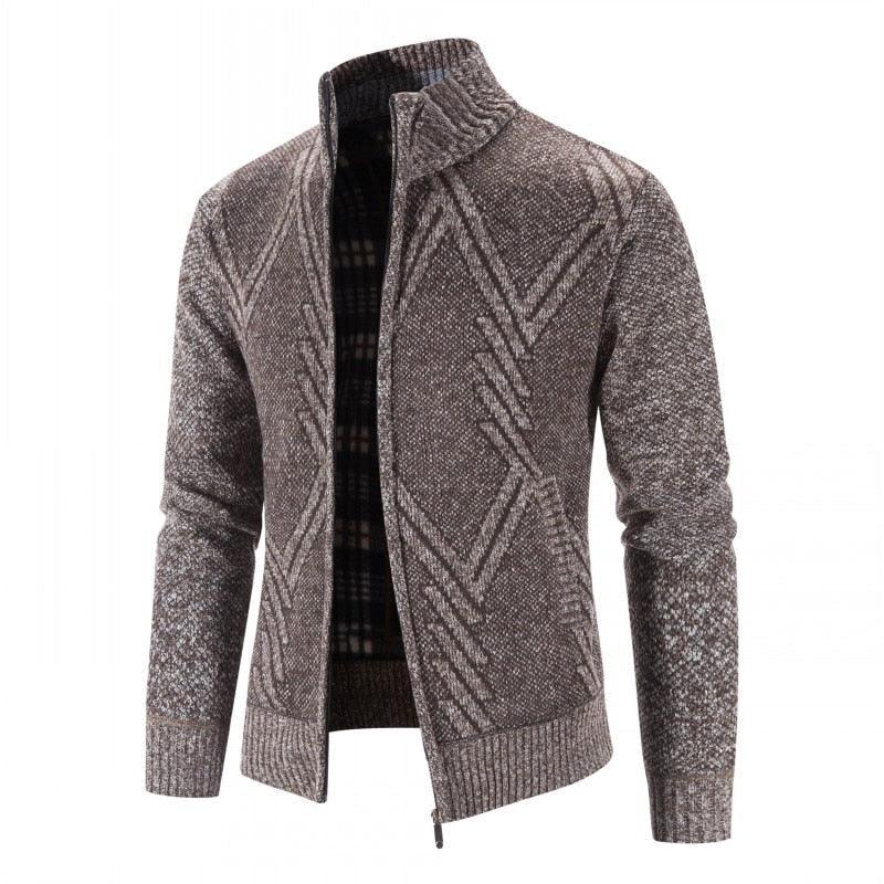 New Autumn Winter Jacket Men Warm Casual Slim Fit Fleece Jacket Elegant Jackets For Men Warm Soft Sweater Solid Jackets Casual Business Men Clothing Lightweight Hooded Jackets Stevvex