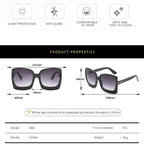 Fashion Oversized Women Square Big Frame Graduent Woman and Lady Sunglasses Brand Designer with  UV400 Protection gafas de sol mujer - SJB-DIAMOND ELITES