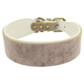 The Wide Luxe Collar - Padded Leather for Large Dogs Fashioned Furbabies