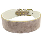 The Wide Luxe Collar - Padded Leather for Large Dogs Fashioned Furbabies