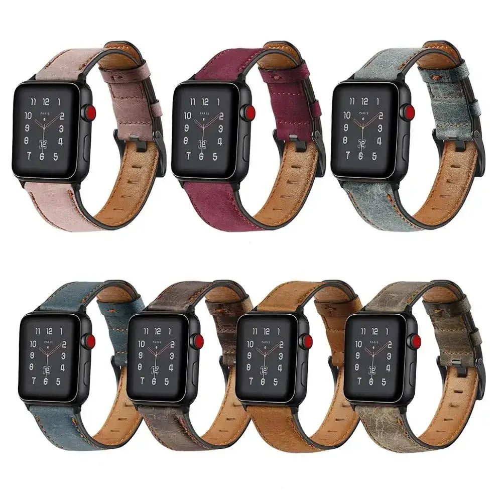 Apple Watch Leather Strap - Premium Durable Fashion Band - SJB-DIAMOND ELITES