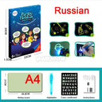 A3 A4 A5 Kids Luminous Drawing Board with Light-Fun Magic Sketchpad Draw Tablet Fluorescent Pen Russian English Light Up Toys - SJB-DIAMOND ELITES