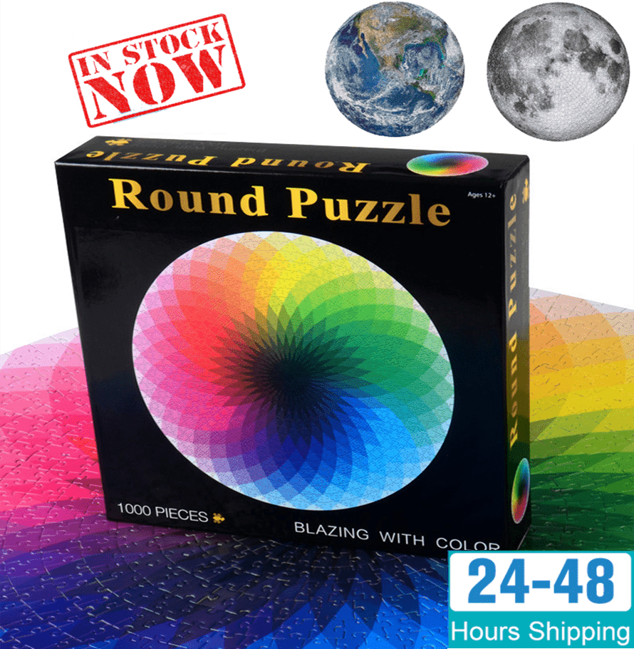 1000PCS/SETColorful Rainbow Round Geometrical Photo Planet  Puzzle Adult Kids Educational Toy Puzzle - SJB-DIAMOND ELITES