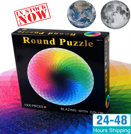 1000PCS/SETColorful Rainbow Round Geometrical Photo Planet  Puzzle Adult Kids Educational Toy Puzzle - SJB-DIAMOND ELITES
