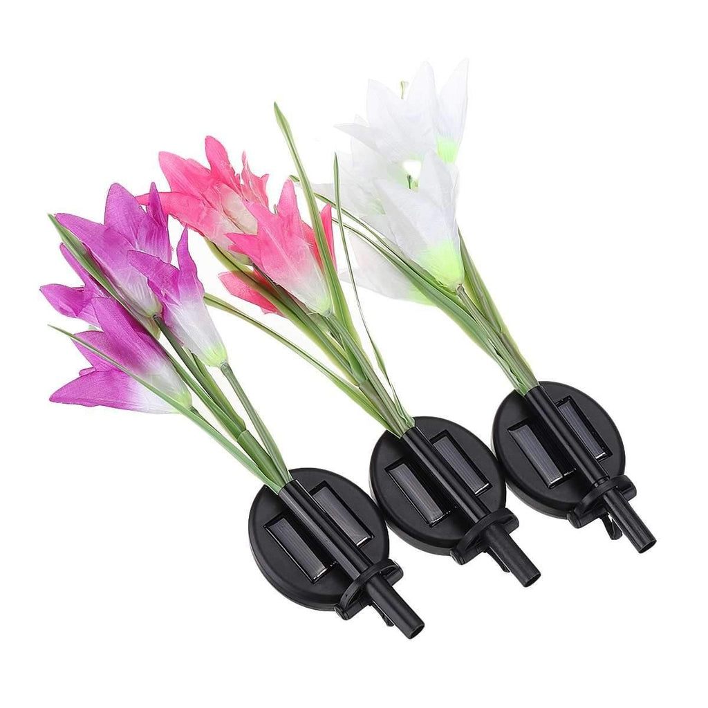 Decorative LED Solar Waterproof Modern Lamp In Shape Of Lily Flower For Garden Yard Lawn Courtyard Pathway - SJB-DIAMOND ELITES