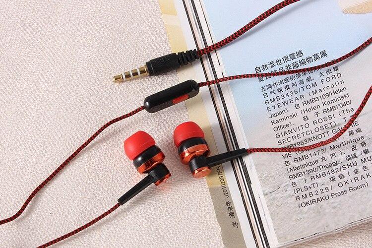 STEVVEX In-ear Braided Wiring Cord Universal Music Subwoofer Earphone Wheat Wire Earphone For Smart Phone  and  Android Mobile Phone - SJB-DIAMOND ELITES