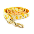 Free Engrave Personalized Banana Design Bow Dog Collar Leash Traction Rope For Small Big  Adjustable Pet Straps Fruit 02 Lootquake LLC