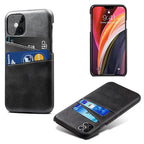 Luxury Ultra-thin Leather Case for IPhone 13 12 Pro Max Cover Card Holder for 14 Plus Cases Classic 2 Card Holders Elegant Business iphone Case 2 Card Slots Phone Case Stevvex