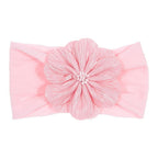Cute 1PCS Baby Girls Lotus Flower Nylon Headband Knot Elastic Newborn Toddler Headwraps Kids Hair Accessories Gifts