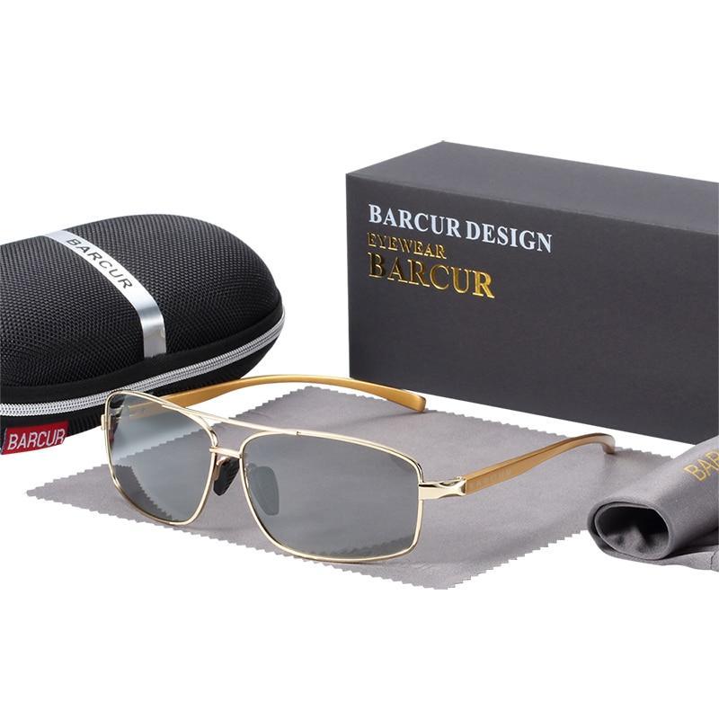 Luxury Elegent Rectangle Polarized Sunglasses Photochromic Driving Glasses For Men and Boys With UV400 Protection - SJB-DIAMOND ELITES