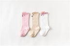 White Baby Sock Non Slip Cotton Long Socks Newborn Knee High Socks For Baby Girls Super Elastic Cute Design Stevvex