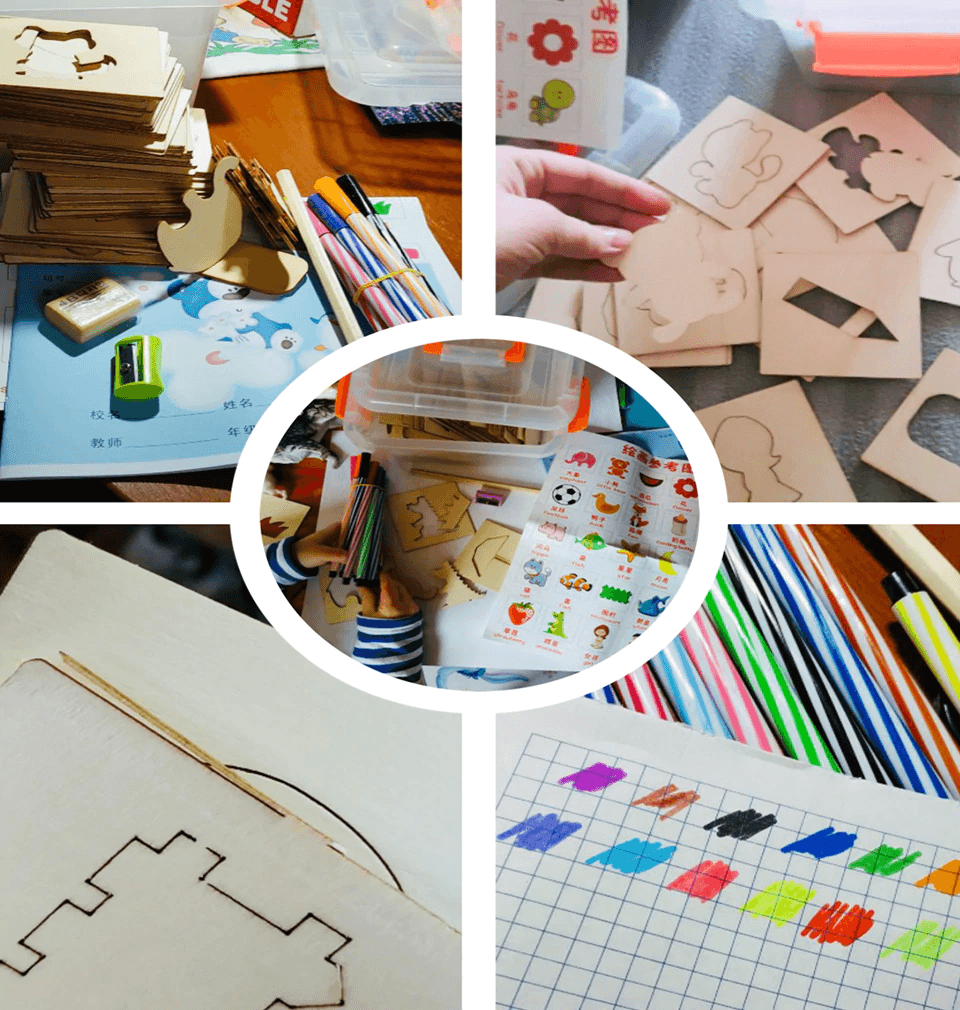 100Pcs Baby Toys Drawing Toys Coloring Board Children Creative Doodles Early Learning Education Toy Boy Girl Learn Drawing Tools - SJB-DIAMOND ELITES