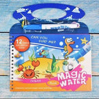 Montessori Coloring Book Doodle & Reusable Magic Pen Painting Drawing Board For Kids Baby Educational Birthday Toy - SJB-DIAMOND ELITES
