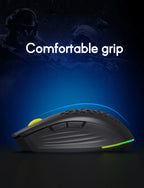 Delux M820DC PAW3335 Wired + Wireless + Bluetooth Gaming Mouse 80 Million Clicks 16000 DPI RGB Rechargeable Mice For Computers Lootquake LLC