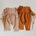 Modern Handamde Girls Jumpsuit Long Sleeve Romper Overalls Autumn Clothes For Baby Cotton Line In Elegant Autmn Style