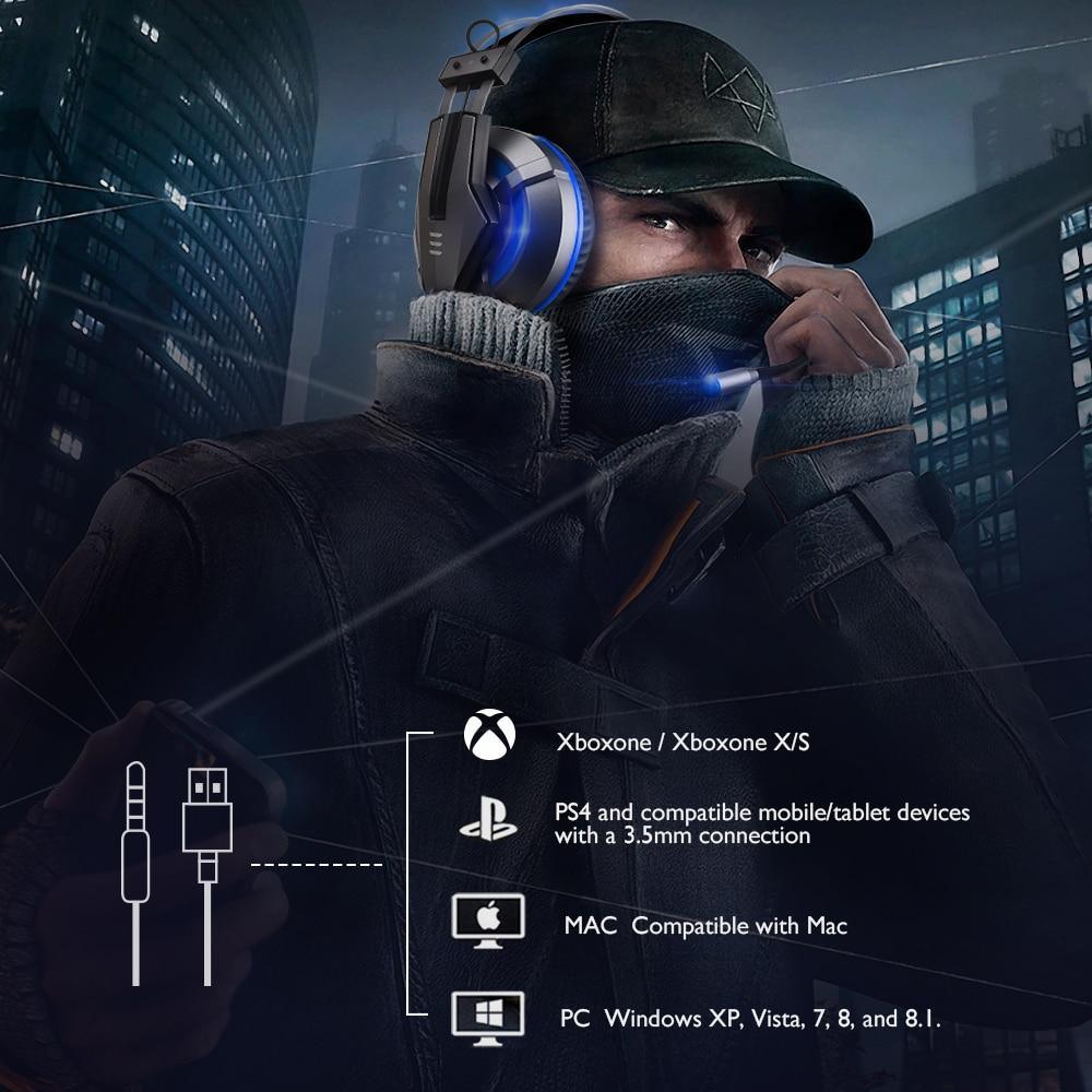 NEW Trend  Gaming Headset Gamer Ear Wired Headphones for Smartphone/PS4/PC/Xbox with Retractable Rotate Microphone and LED Light - SJB-DIAMOND ELITES