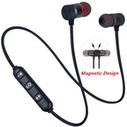 Luxury Modern New 5.0 Bluetooth Earphone Sports Neckband Magnetic Wireless earphones Stereo Earbuds Music Metal Headphones With Mic For All Phones - SJB-DIAMOND ELITES