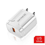 Black 3A Quick Charge 3.0 USB Charger EU Wall Mobile Phone Charger Adapter QC3.0 Fast Charging