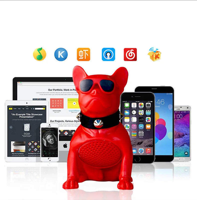 2023 Wireless Bluetooth Speaker  French Bulldog cumputer speakers Portable Stereo Super Bass USB AUX Outdoor Full Dog Subwoofer Lootquake LLC