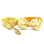 Free Engrave Personalized Banana Design Bow Dog Collar Leash Traction Rope For Small Big  Adjustable Pet Straps Fruit 02 Lootquake LLC