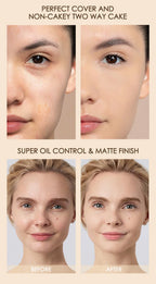 FOCALLURE Wholesale Full Coverage Face Powder Long Lasting Oil control Concealer Foundation For Face Make up Natural Cosmetic