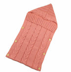 Warm Baby Blanket Knitted Newborn Swaddle Wrap Soft Footmuff Cotton Envelope For Stroller Accessories Blanket Bag