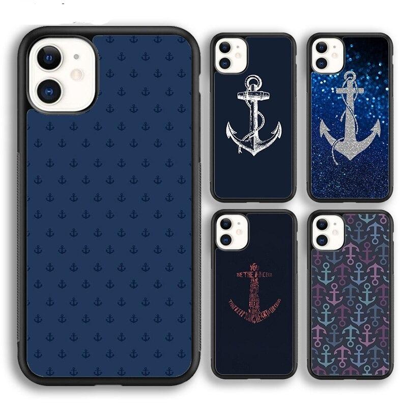 Blue Boat Anchor Printing Drawing Protection Phone Case For Iphone 14 Se 6 7 8 Plus Xr Xs 11 12 13 Pro Max Galaxy S21 22 Silicone Case Toy Story Protective Cover For Iphone Stevvex